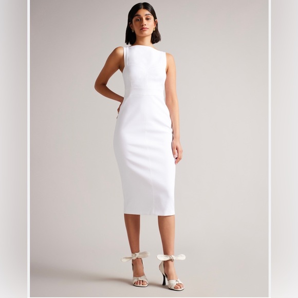 Ted Baker London Dresses & Skirts - NWT Ted Baker London Klarika Bodycon Midi Dress | White MIDI Dress | Bride Dress
